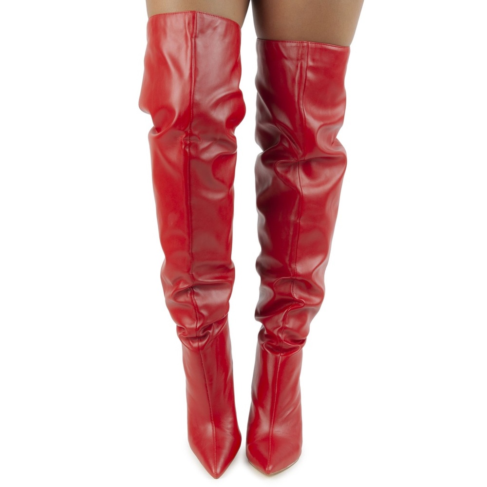Over the knee cone heeled slouch boots size 9 (runs small)